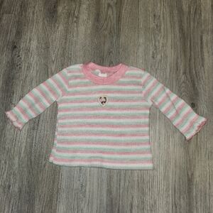 Vintage OshKosh B'gosh Baby Girl Striped Long Sleeve Top | 9M